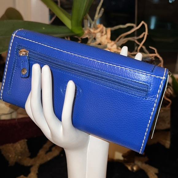 ROOTS 73 Canada Women’s Cobalt Blue Pebble Leather Wallet NEW WITH TAGS!! - Picture 14 of 14